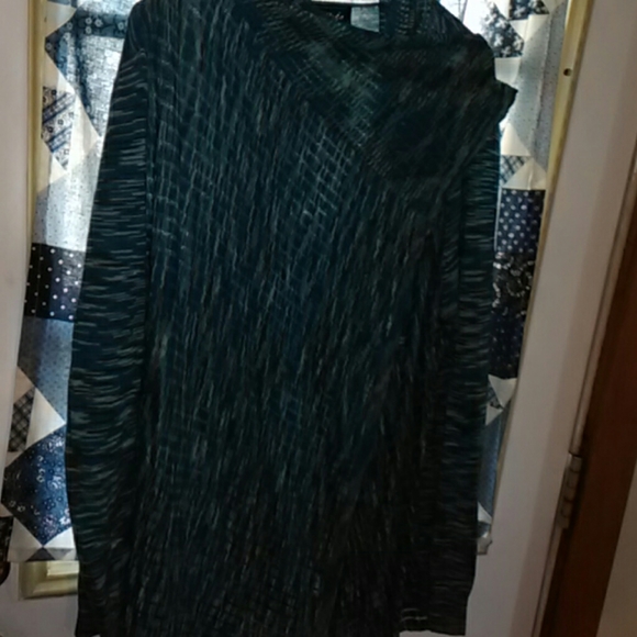 Aqua Blue/Green Gray Flyaway Knit Cardigan light - Picture 5 of 8